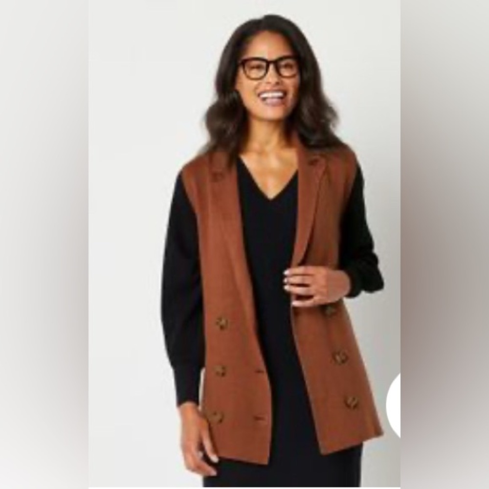 NEW Abbott Elementary Sweater Vest Extra Sienna Brown Teachers Edition XS